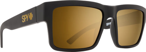 Spy Montana Sunglasses - Soft Matte Black Frame - Hd Plus Bronze With Gold Spectra Lens
