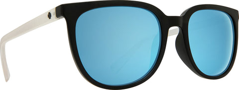 Spy Fizz Sunglasses - Matte Black/Matte Crystal Frame - Gray with Light Blue Spectra Lens