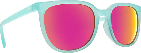 Spy Fizz Sunglasses - Translucent Seafoam Frame - Gray with Pink Spectra Lens