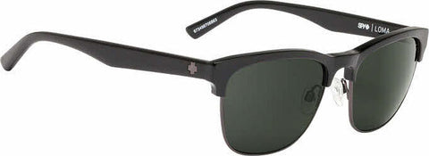 Spy Loma Black - Matte Gunmetal - Happy Gray Green Lens Sunglasses