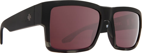 Spy Cyrus Sunglasses - Matte Black Smoke Tort Fade - HD Plus Rose with Silver Spectra Mirror Lens