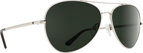 Spy Whistler Sunglasses - Silver Frame - Happy Gray Green Lens - Unisex