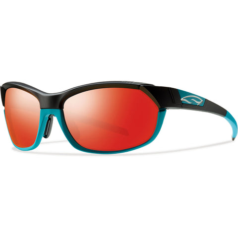 Smith Optics Pivlock Overdrive - Black Turquoise - Carbonic TLT Red Sol-X Mirror Lens