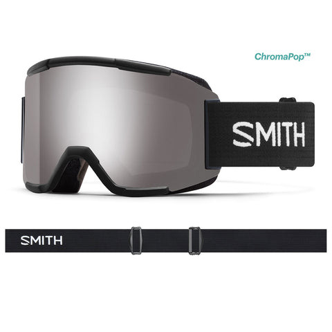 Smith Optics Squad - Black - Chromapop Sun Platinum Mirror + Yellow Lens