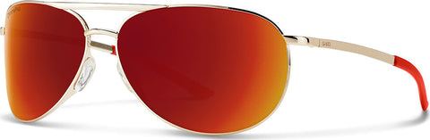 Smith Optics Serpico Slim 2.0 Sunglasses - Gold Frame - ChromaPop™ Red Mirror