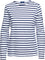 Saint James Minquidame Breton Striped Shirt With Long Sleeve - Women's - Neige - Marine