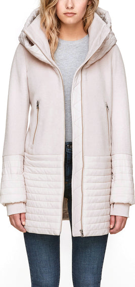 SOIA & KYO Women's Avery Mixed Media Coat - Past Season
