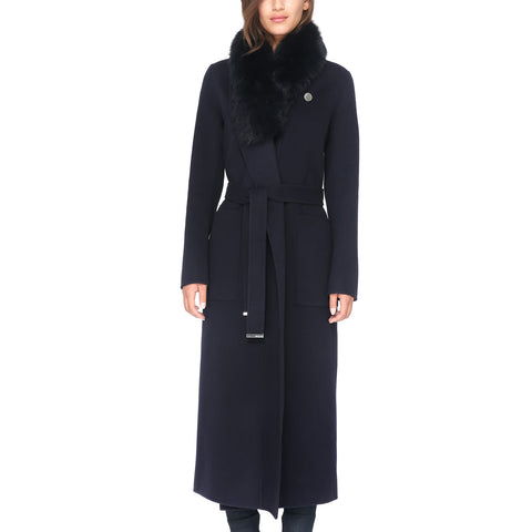 SOIA & KYO Women's Daphne Wool Coat - Fox Fur