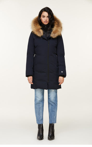 SOIA & KYO Salma Down Coat - Racoon Fur - Women's