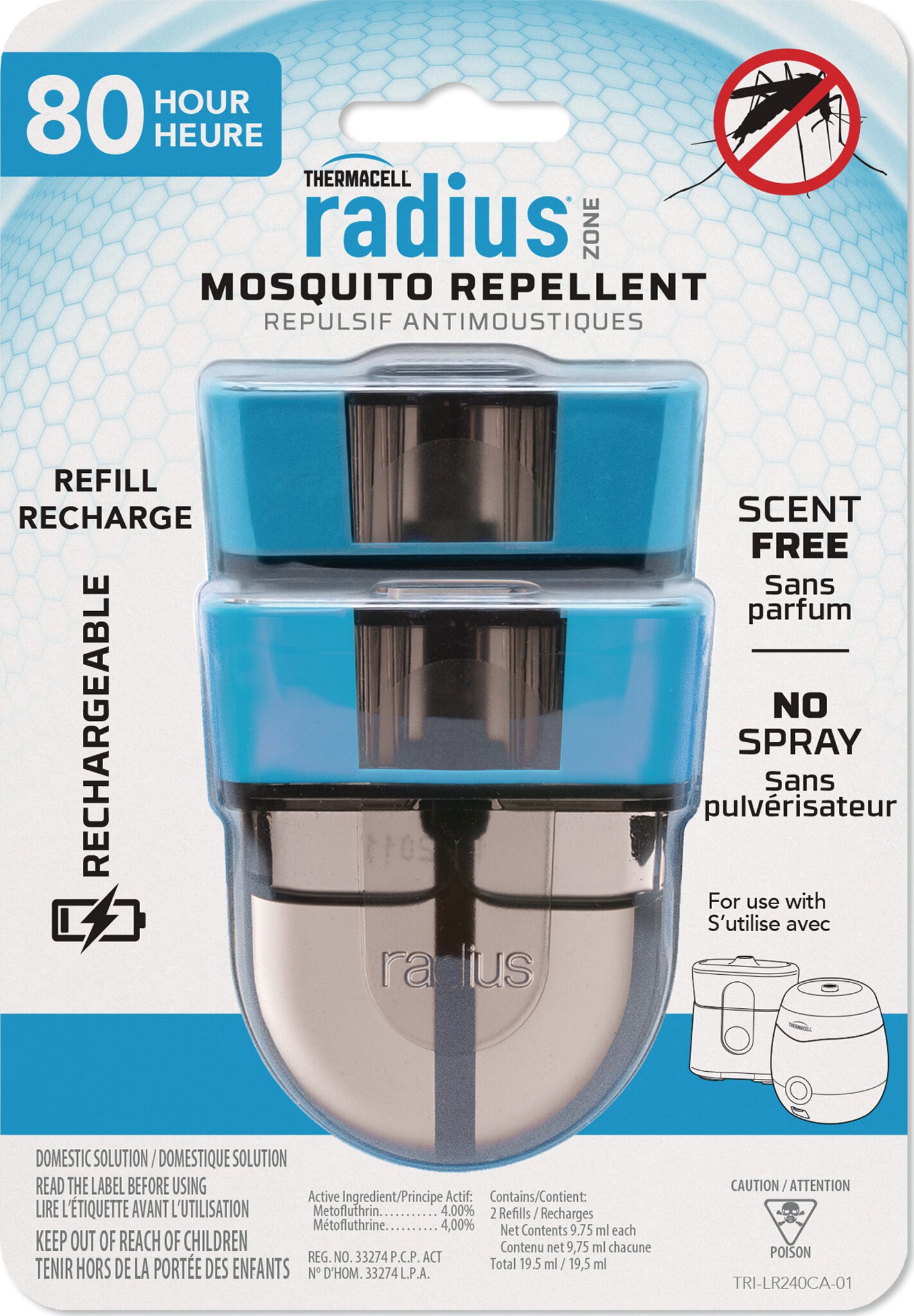 Thermacell Rechargeable Mosquito Repellent Refills 80 Hours Altitude