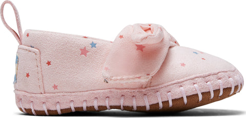 TOMS Ballet Prink Star Print Microsuede Tiny Crib Shoes  - Toddler
