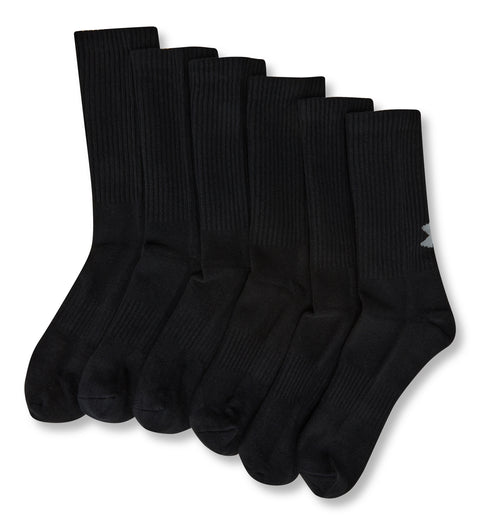 Under Armour Training Cotton Crew Socks 6 Pack - Men's