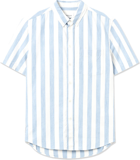 Wood Wood Michael Wide Stripe Short Sleeve Shirt - Men's
