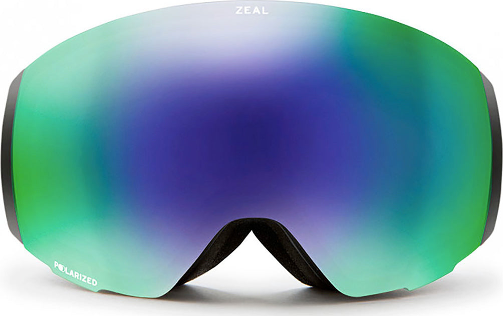 Zeal Optics Portal XL Frameless Ski ＆ Snowboard Goggles for Men ＆ Women, OTG Ready Dark Night w Optimum Polarized Jade Lens
