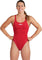 arena Team Swim Tech Solid One-Piece Swimsuit - Women's - Red - White