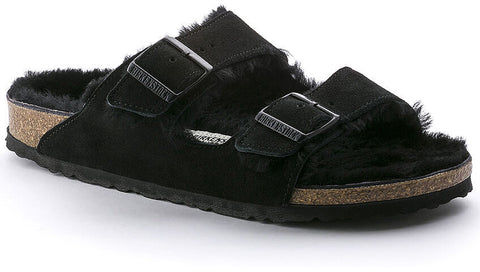 Birkenstock Arizona Shearling Suede Leather Sandals - Unisex