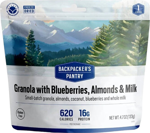 Backpacker's Pantry Granola with Blueberries, Almonds and Milk