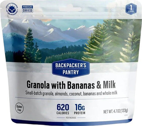 Backpacker's Pantry Granola with Bananas, Milk and Almonds