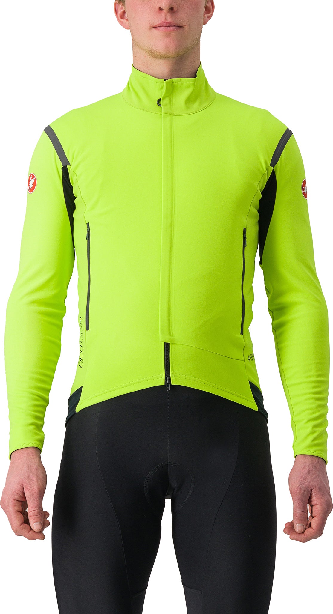 Castelli ELEMENT LITE JACKET M ブラック/ライム Castelli Elemento Lite Jacket - Men's | Altitude Sports