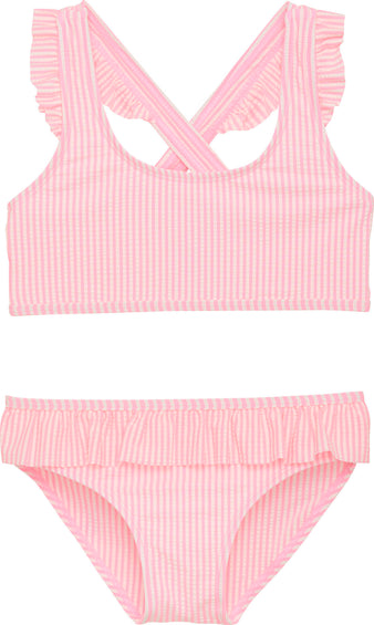 Color Kids Bikini Set with Short Skirt - Girls
