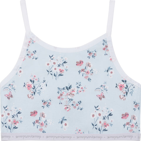 Deux par Deux Printed Crop Top - Little Girls