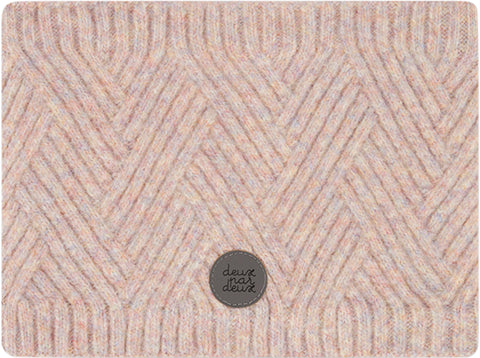 Deux par Deux Light Pink Textured Knitted Neckwarmer - Girls