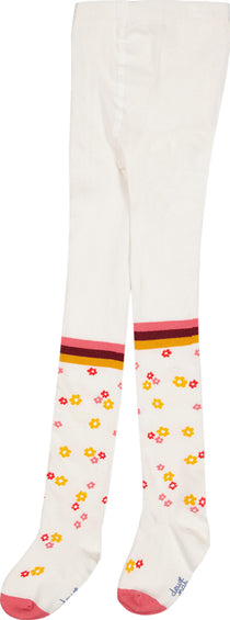 Deux par Deux Printed Flowers Tights - Little Girls