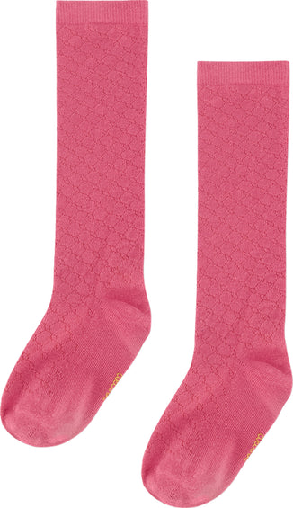 Deux par Deux Pink Jacquard Socks - Big Girls