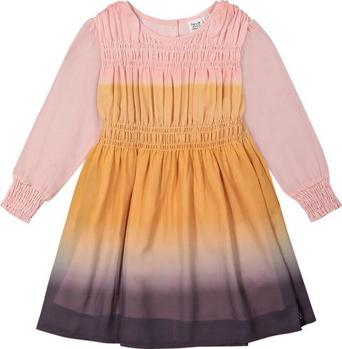 Deux par Deux Gradient Chiffon Dress with Smocking - Big Girls