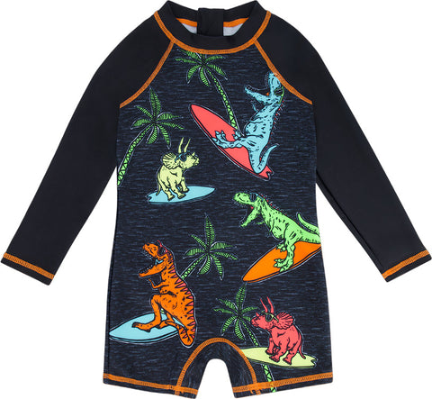 Deux par Deux Long Sleeves One Piece Rashguard - Little Boys
