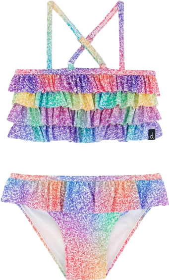 Deux par Deux Gradient Rainbow Print Two Piece Swimsuit - Little Girls