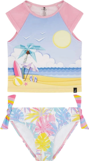 Deux par Deux Printed Two Piece Rashguard Swimsuit - Little Girls