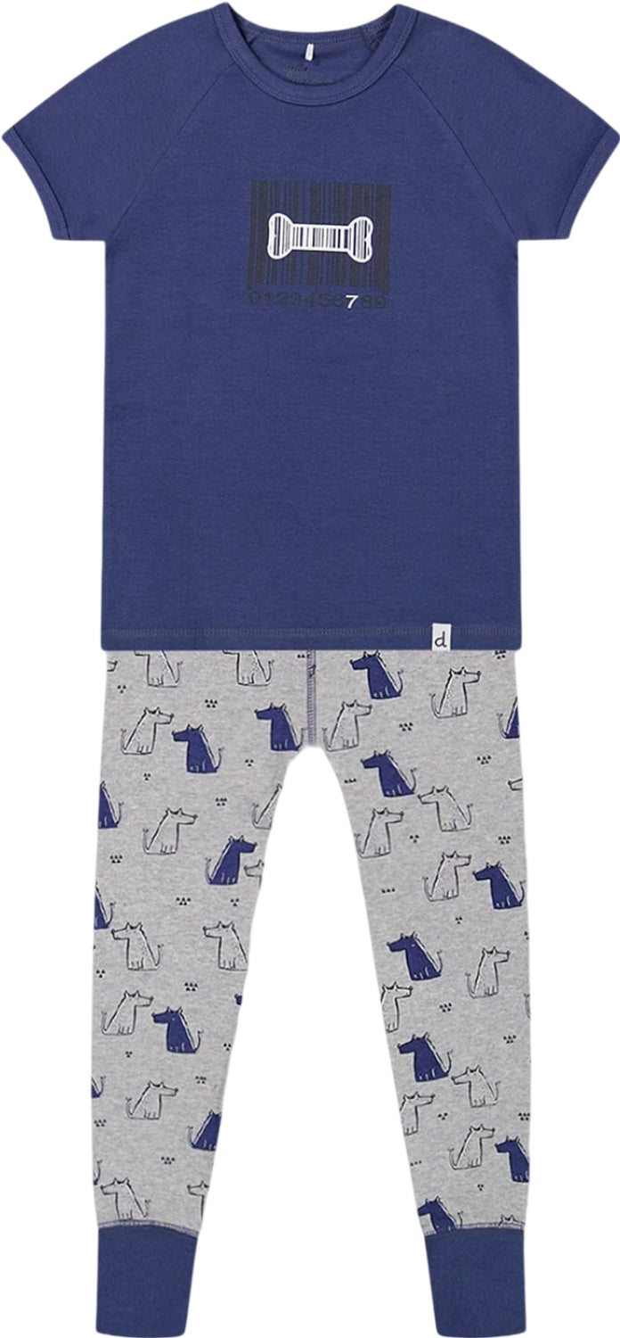 Deux par Deux Organic Cotton Printed Dogs Two Piece Pajama Set - Big Kids