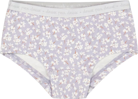 Deux par Deux Organic Cotton Printed Boyshort Pantie - Little Girls