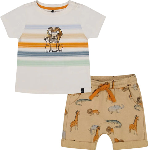 Deux par Deux Printed Top and French Terry Shorts Set - Baby Boys 