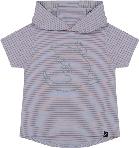 Deux par Deux Printed Hooded Stripe T-Shirt - Baby Boys