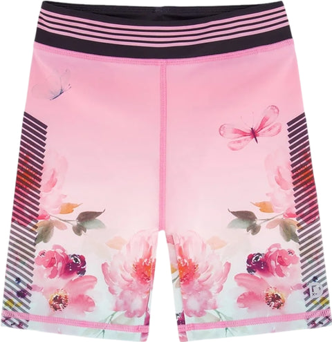Deux par Deux Printed Gradient Pink Athletic Biker Shorts - Little Girls  