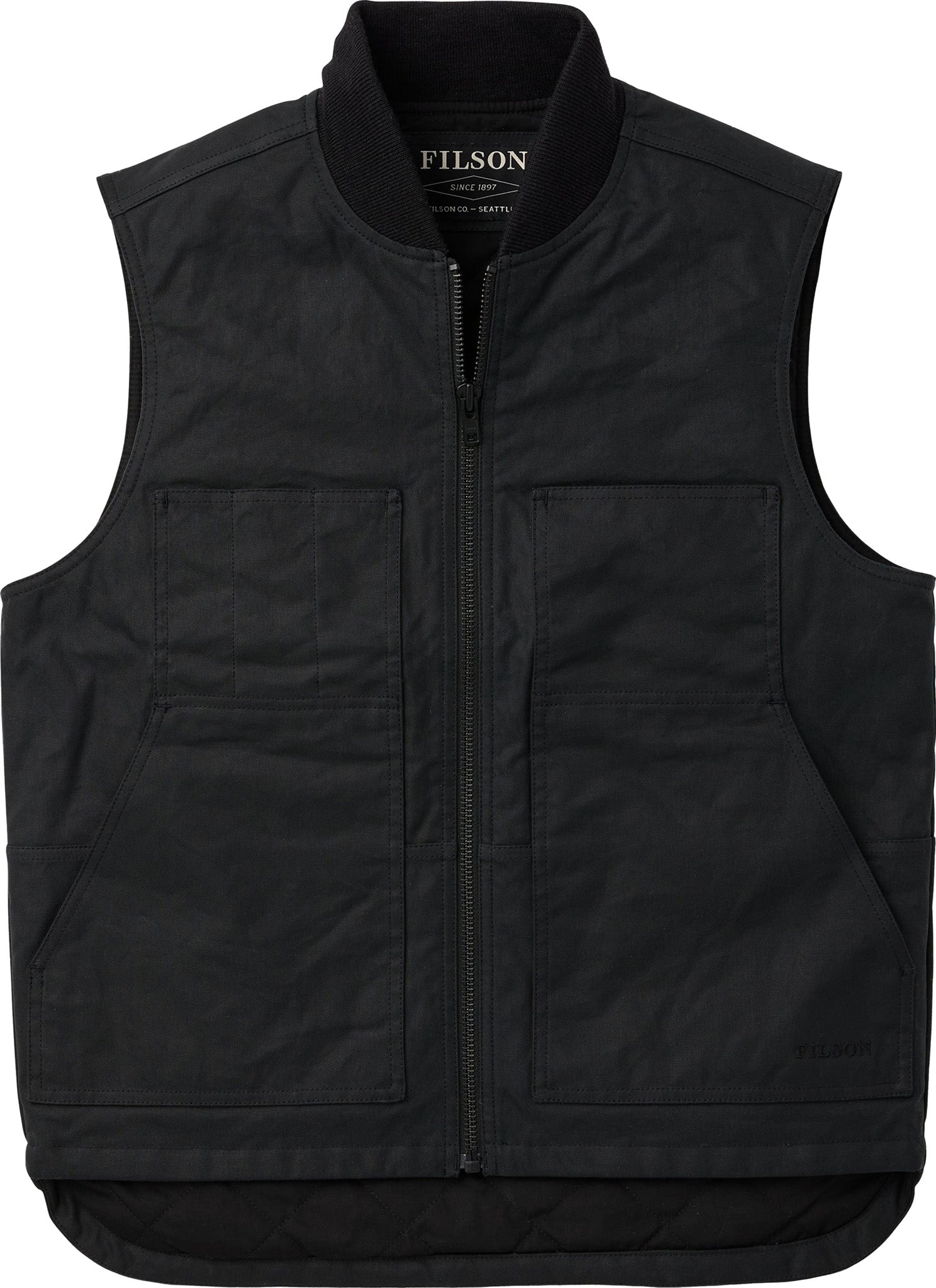 Filson Tin Cloth Insulated Work Vest - Black XL