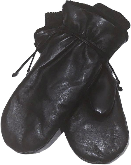 Harricana Leather Mittens with Cord - Women's