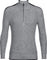 icebreaker Lodge Merino Long Sleeve Half-Zip Sweater - Men's - Gritstone Heather - Black