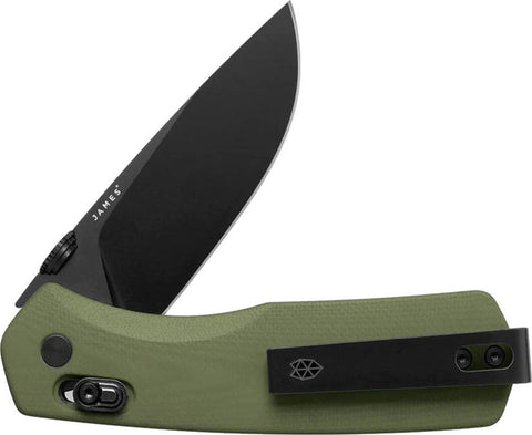 The James Brand The Carter Knife G10 OD Green