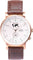 La Maison Inland The August 41mm Watch with Extra 20mm Classic Strap - Unisex - Rose Gold - White - Brown Leather