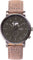 La Maison Inland The August 41mm Watch with Extra 20mm Classic Strap - Unisex - Charcoal - Olive grey - Rustic Grey Leather
