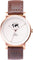 La Maison Inland The June 41mm Watch with Extra 20mm Classic Strap - Unisex - Rose Gold - White - Brown Leather