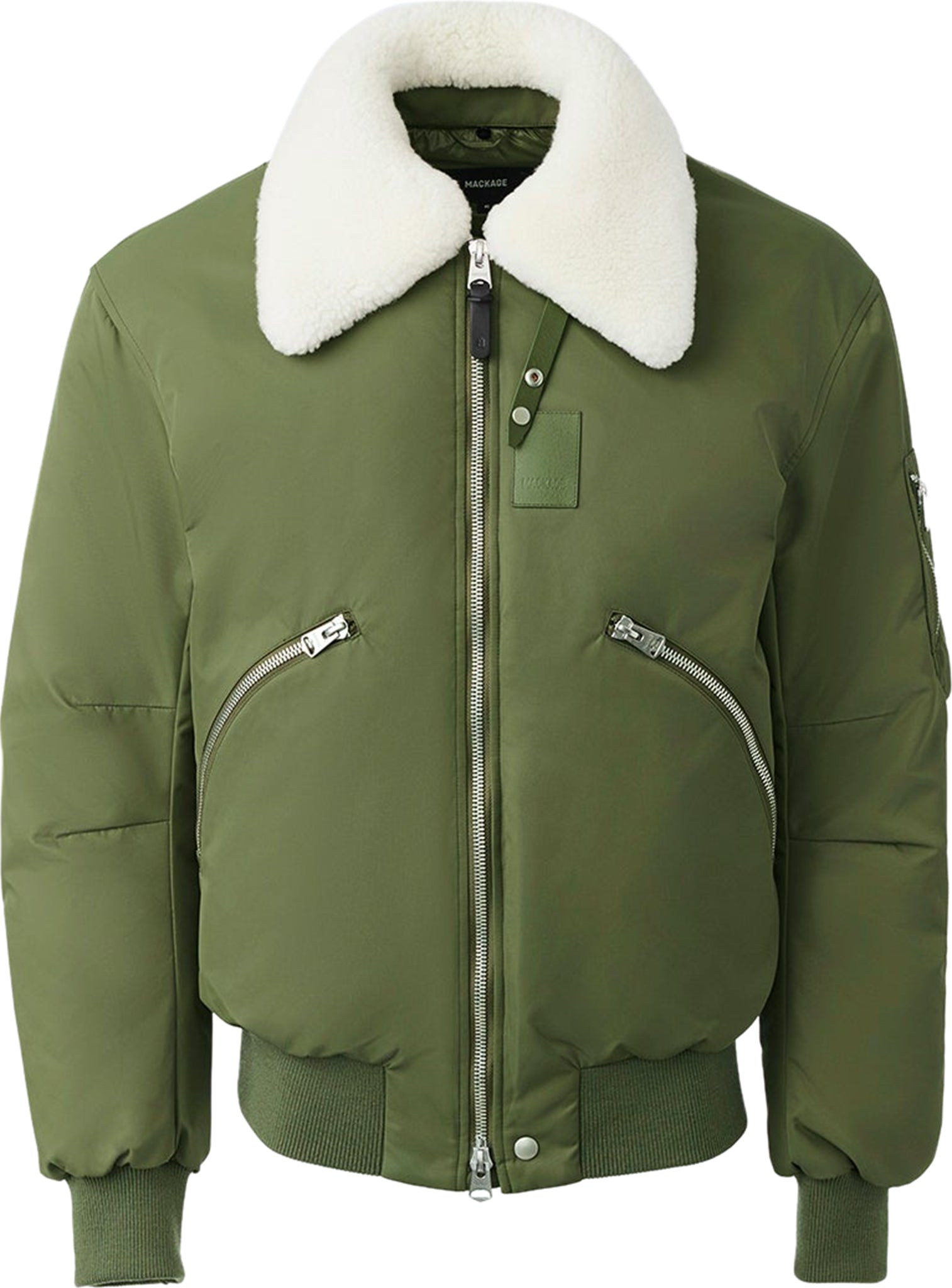 Mackage Francis Down Bomber Jacket with Shearling Collar Men's