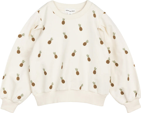 Miles The Label Pineapple Print Sweatshirt - Girls