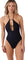 O'Neill Saltwater Solids Santa Cruz Halter One Piece Swimsuit - Women's - Black