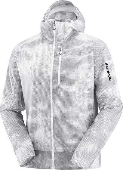 Salomon Bonatti Cross AOP Full Zip Hooded Wind Jacket - Men's