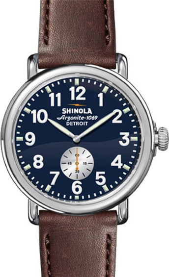Shinola The Runwell Cattail Leather Strap Watch 41mm